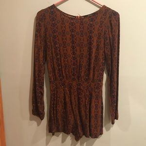 Forever 21 long sleeve shorts romper